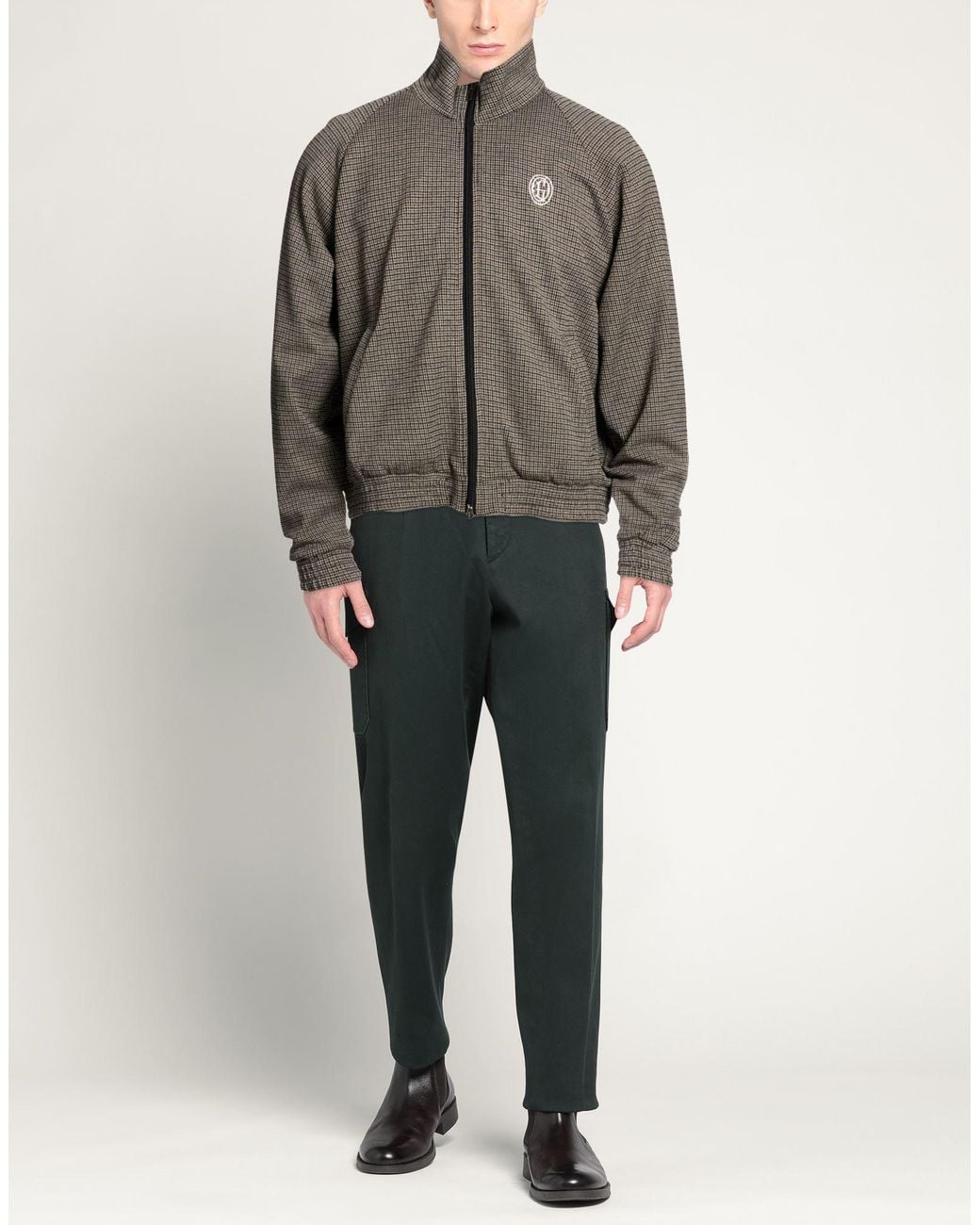 GALLERY DEPT. Gray Khaki Jacket Viscose, Virgin Wool, Polyester, Nylon, Elastane for men