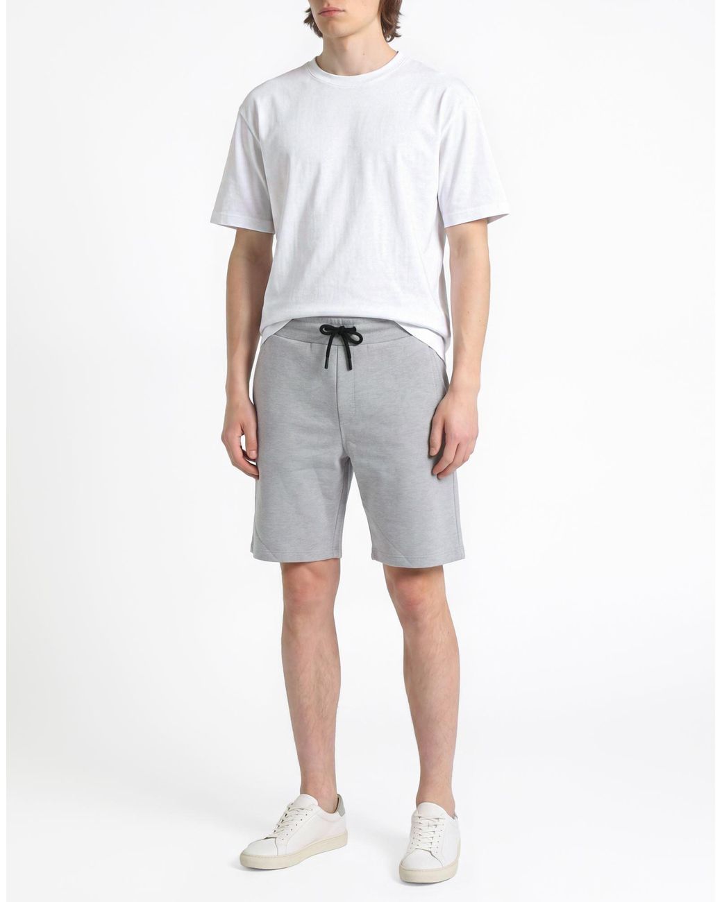 Kiton Gray Shorts & Bermuda Shorts Viscose, Elastane for men