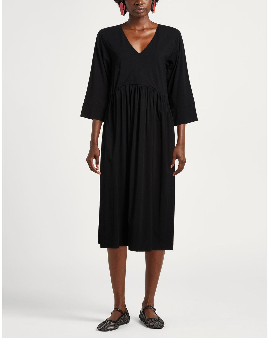 Alpha Studio Black Midi Dress