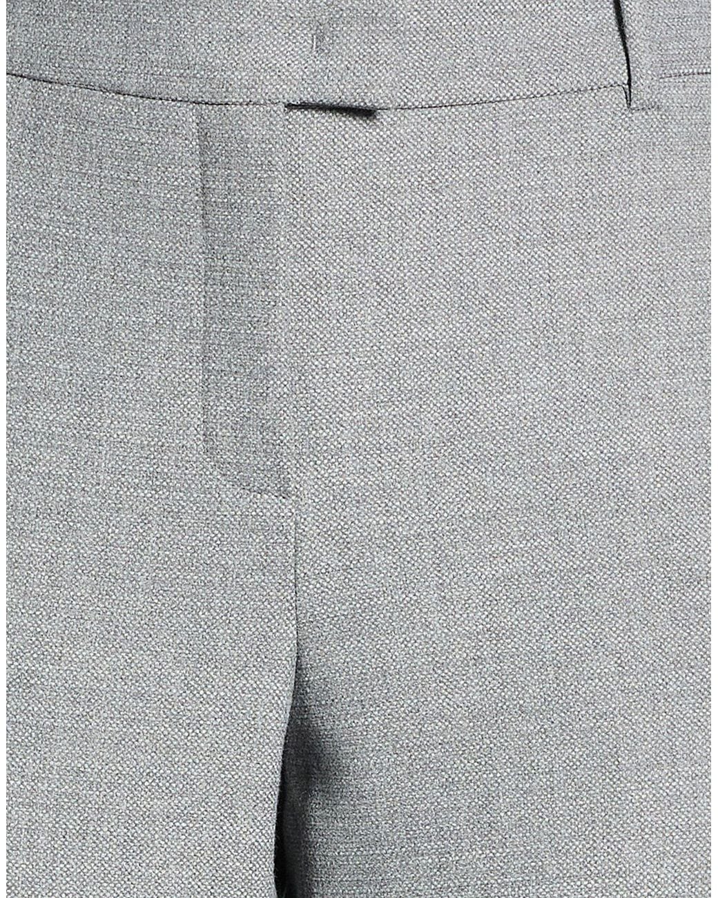 Seductive Gray Pants Polyester, Viscose, Wool, Elastane