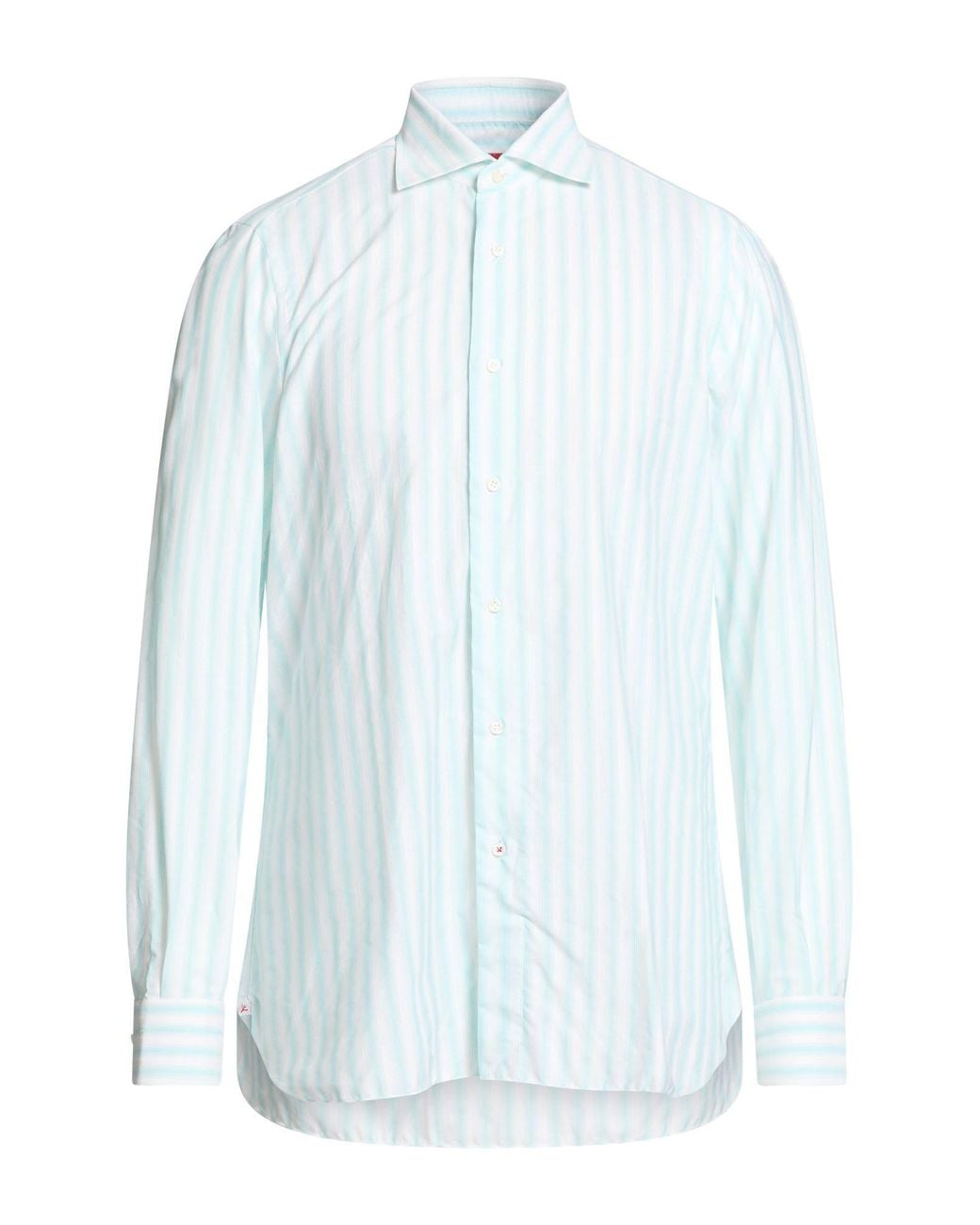 Isaia Blue Shirt Cotton for men