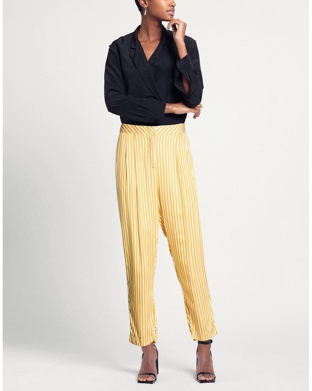 Soallure Yellow Pants Viscose