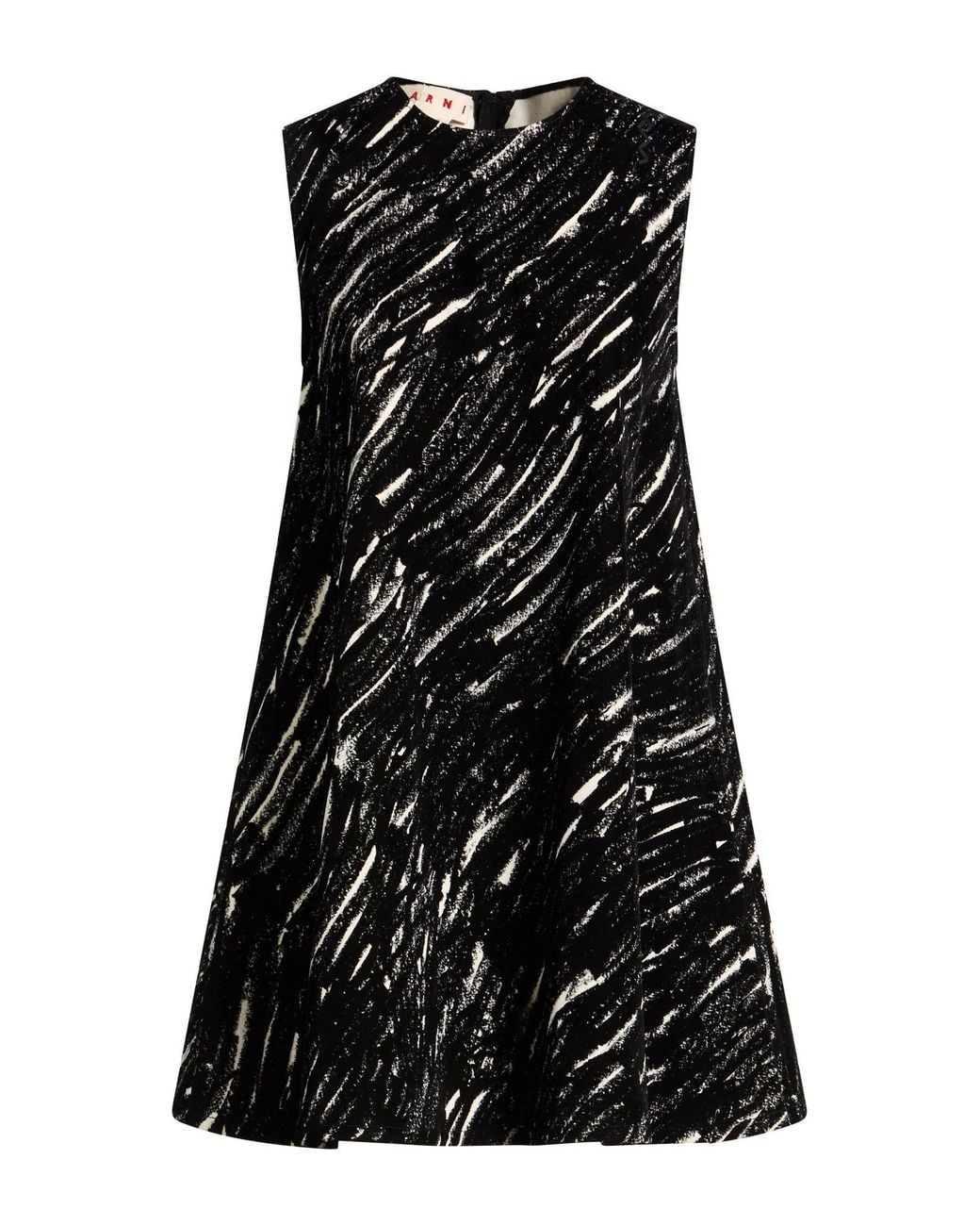 Marni Black Mini Dress Cotton, Elastane