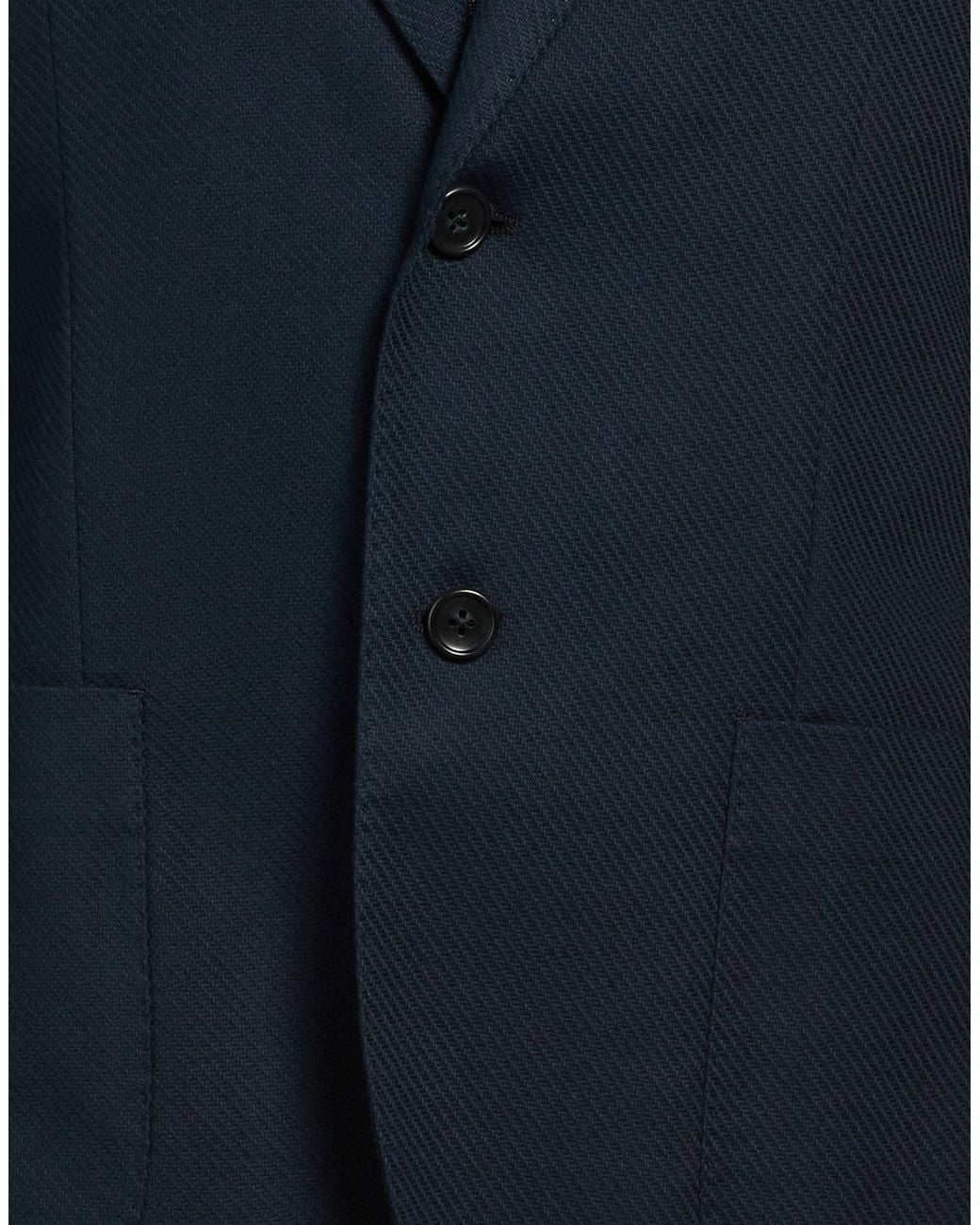 Paoloni Blue Midnight Blazer Cotton, Elastane for men