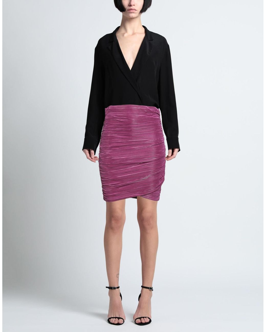 Sabina Musayev Purple Mauve Mini Skirt Polyester