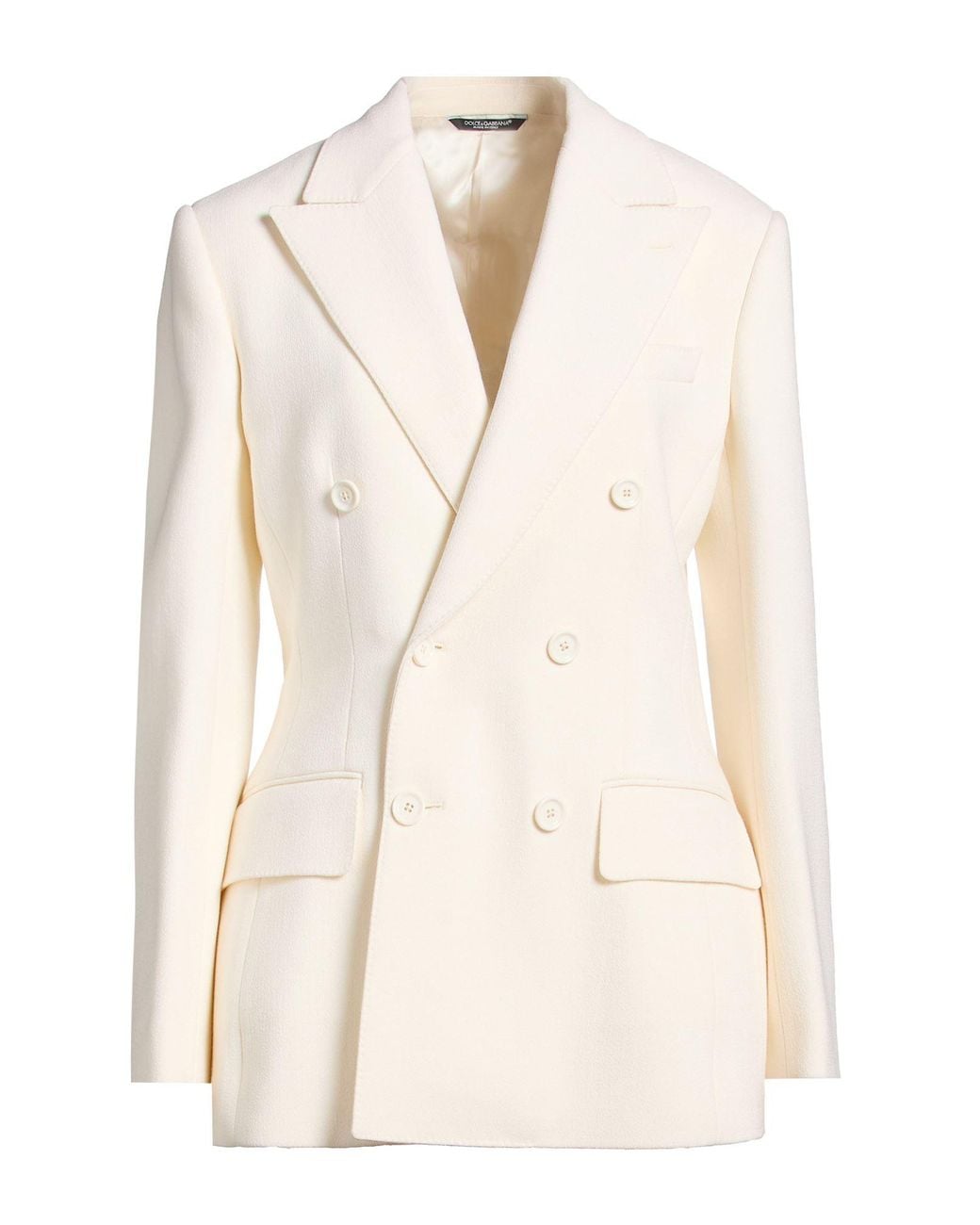 Dolce & Gabbana Natural Blazer Virgin Wool, Polyamide, Elastane