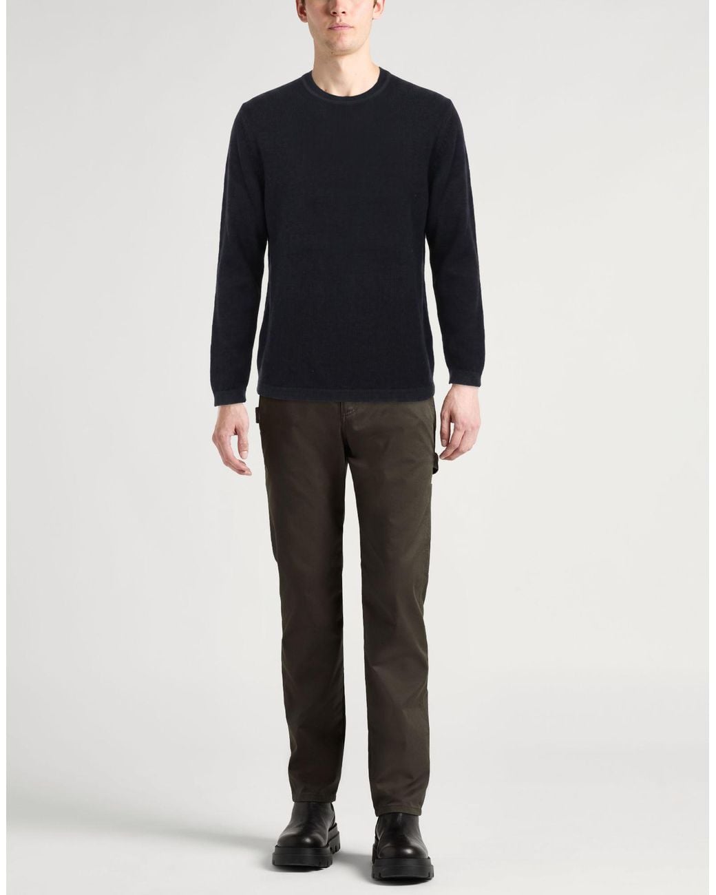 Daniele Fiesoli Blue Sweater Virgin Wool for men