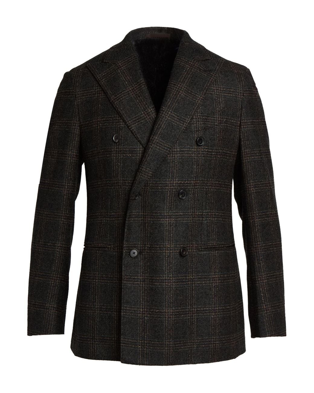Caruso Black Dark Blazer Wool, Polyamide for men