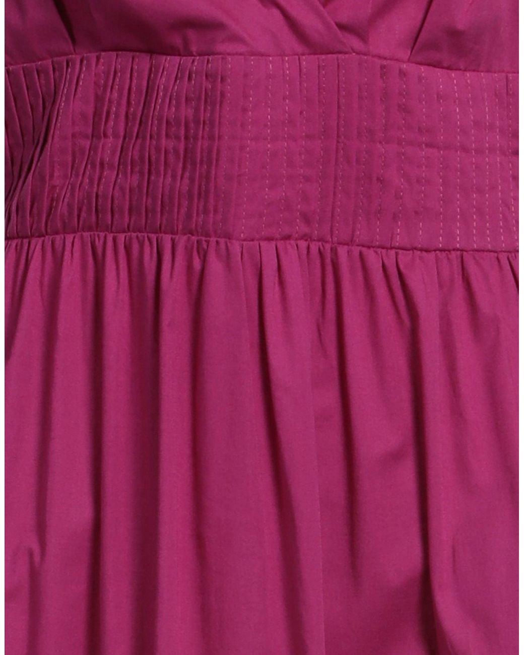 Alpha Studio Purple Midi Dress Cotton, Elastane