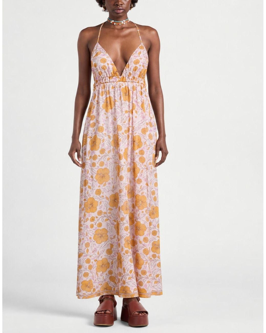 Mc2 Saint Barth Metallic Maxi Dress