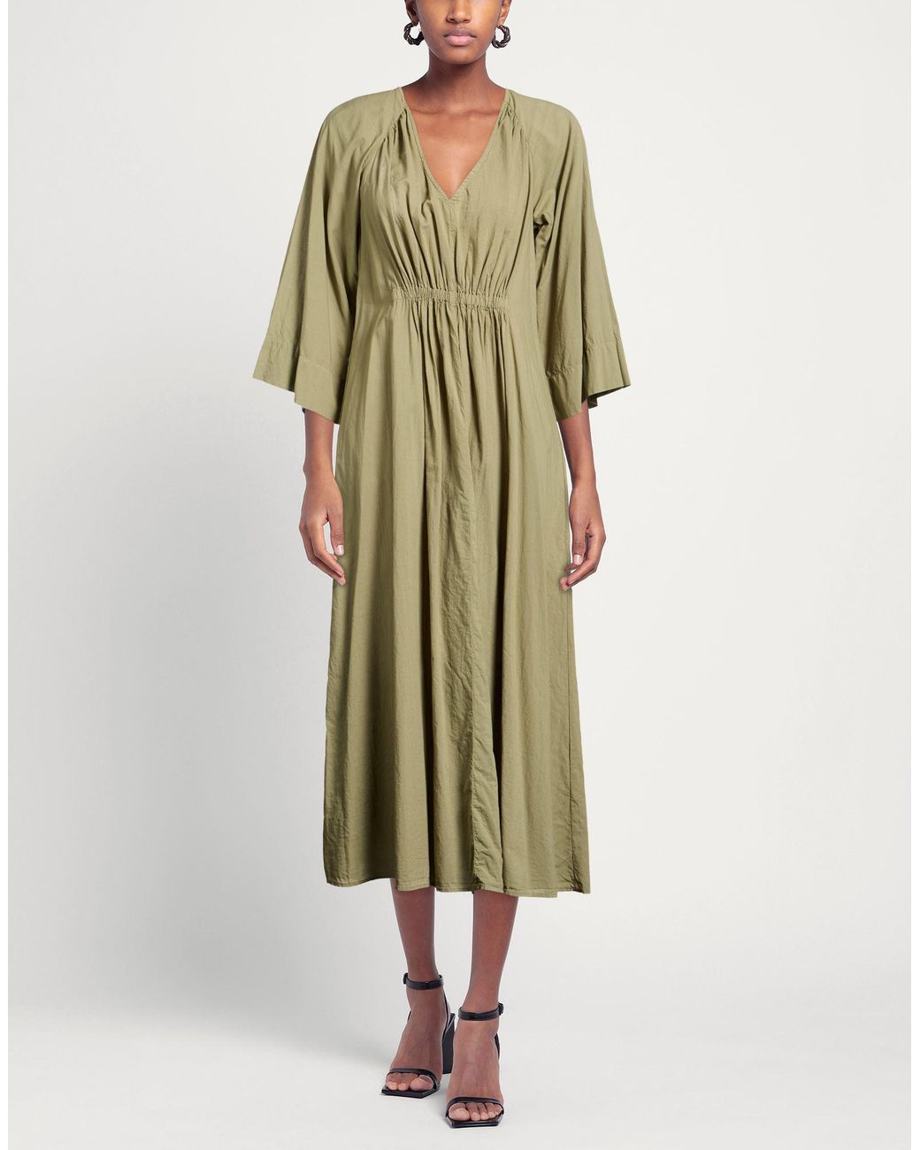 Xirena Green Midi Dress Cotton