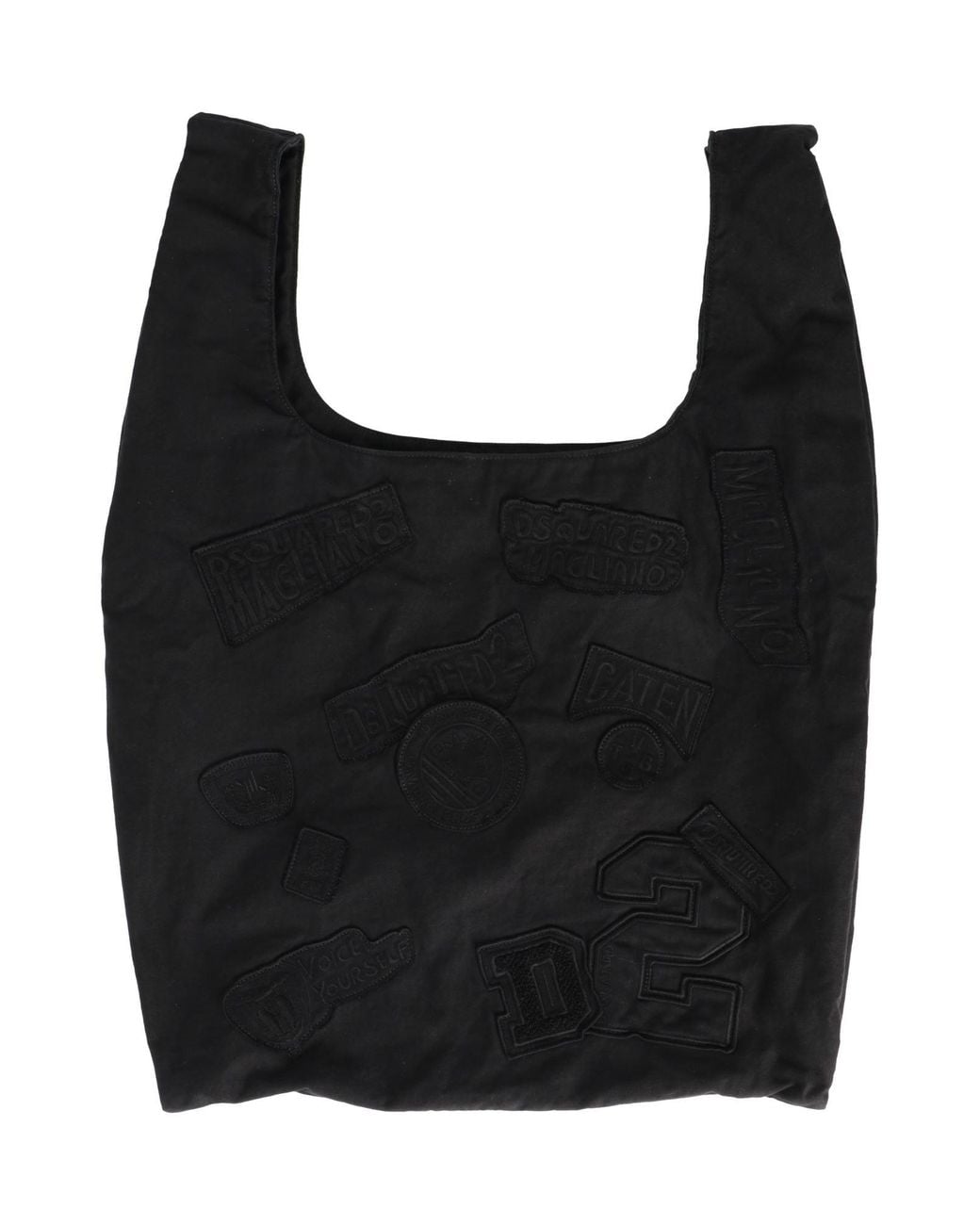 DSquared² Black Shoulder Bag Cotton for men