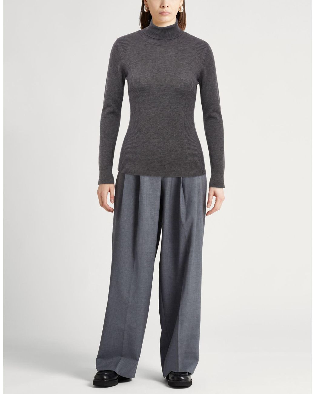 Herno Gray Turtleneck Virgin Wool
