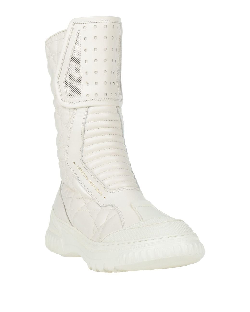 Dior White Ankle Boots Textile Fibers