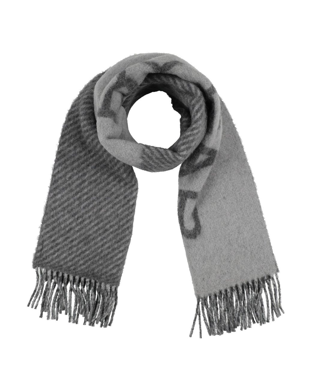By Far Gray Scarf Wool, Alpaca Wool, Polyamide
