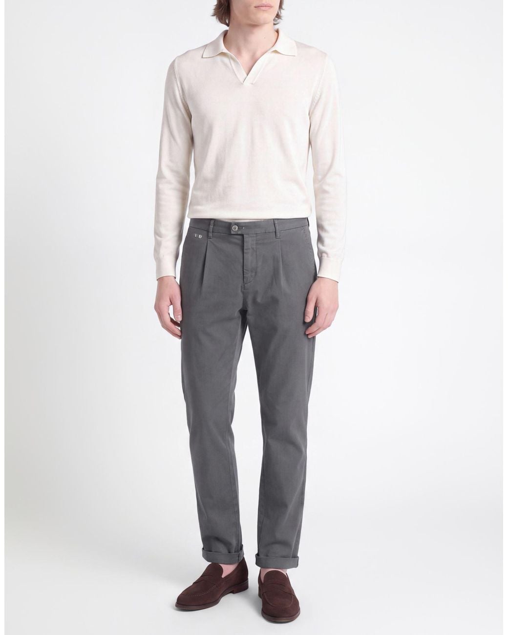 Tramarossa Gray Pants Cotton, Polyester, Elastane for men