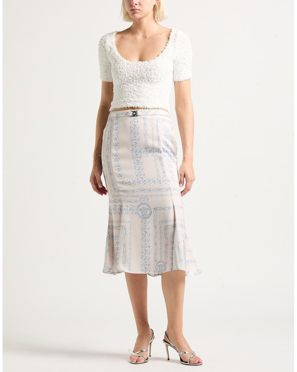 Versace White Midi Skirts