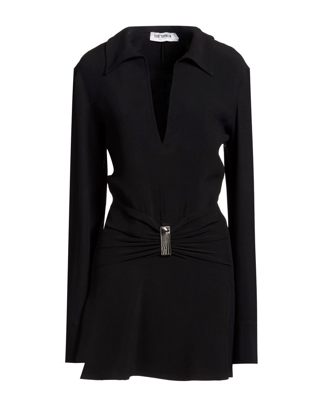 The Attico Black Mini Dress Acetate, Viscose