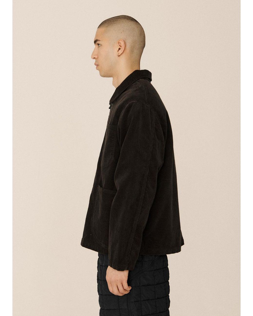 YMC Labour Cotton Corduroy Chore Jacket Black for Men | Lyst UK