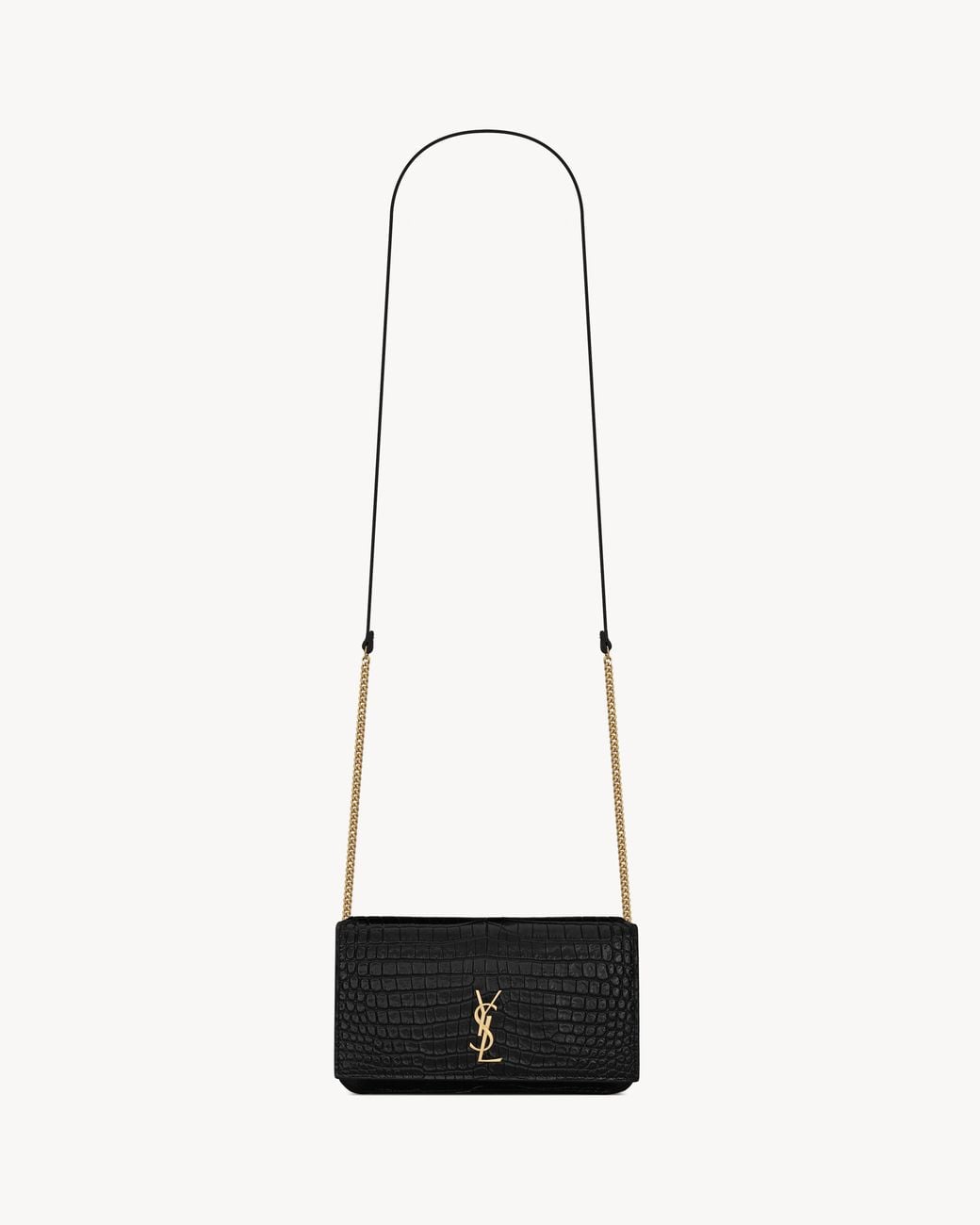 Saint Laurent White Cassandre Phone Holder