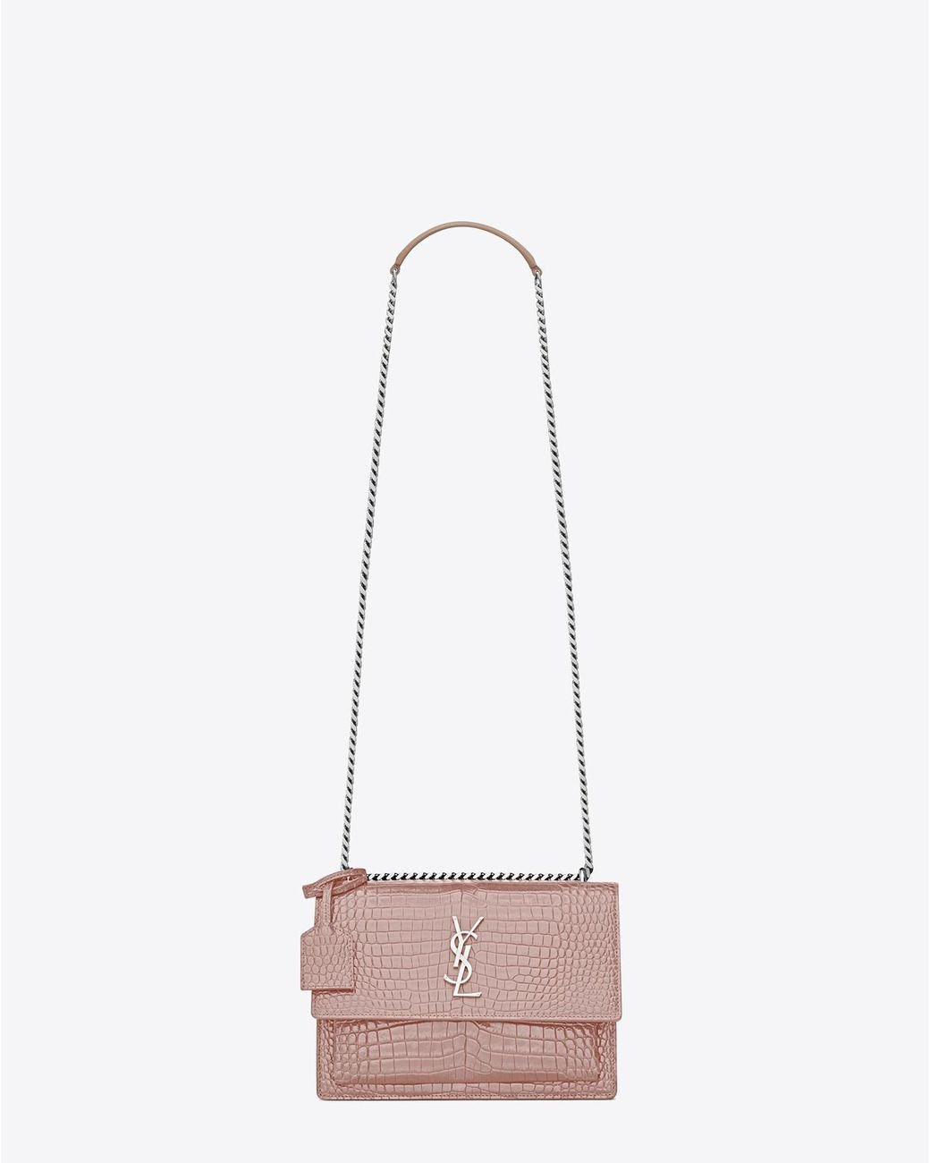 Auth Saint Laurent Fold Purse # 5503 Monogram Long Wallet YSL Pink Leather  Used | eBay