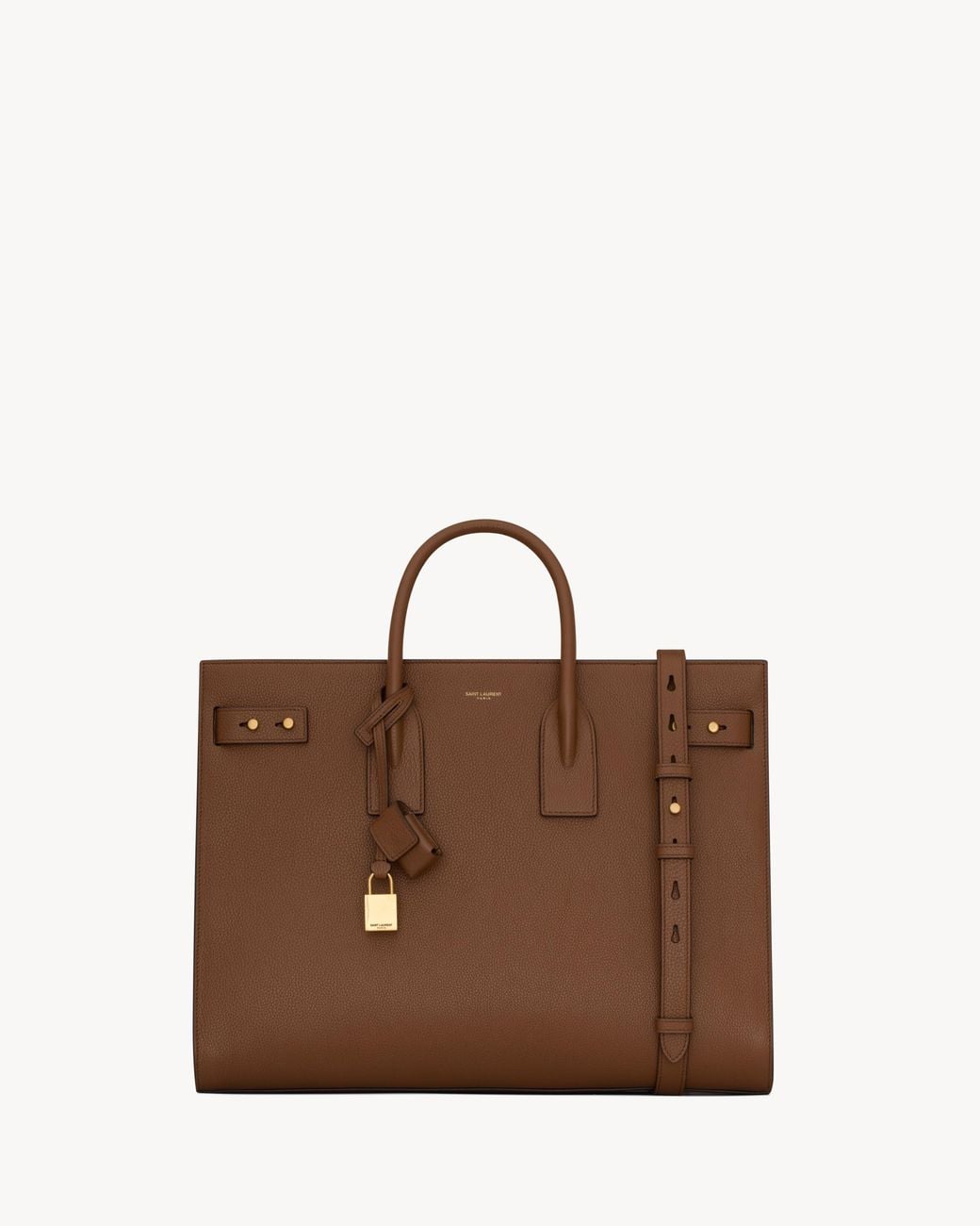 Saint Laurent Brown Sac De Jour Thin Large Bag for men