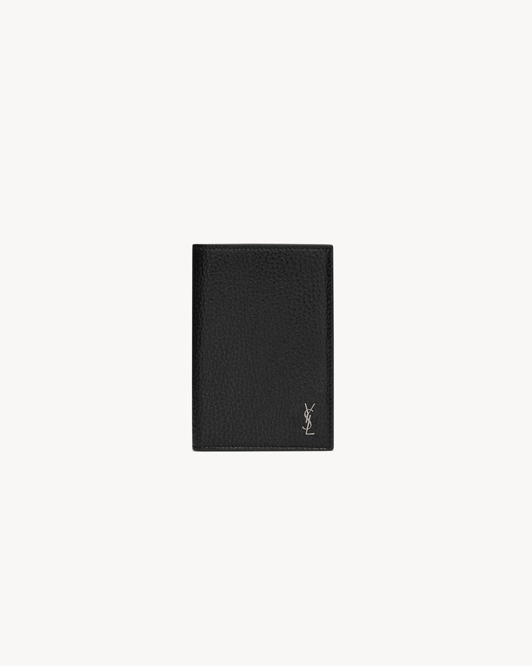 Saint Laurent Black Tiny Cassandre Passport Holder for men