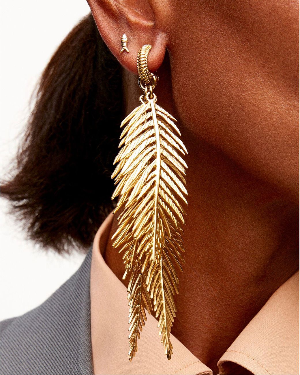 Saint laurent deals feather earring