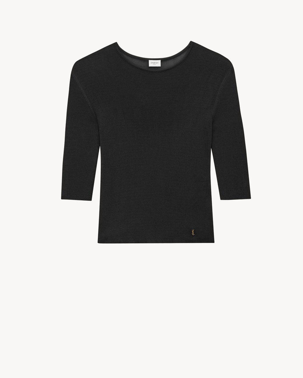 Saint Laurent Black Cassandre Top