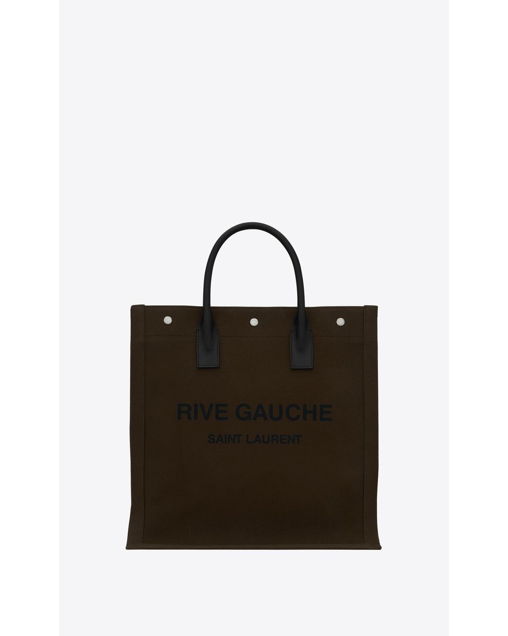 rive gauche large tote bag in printed canvas and leather