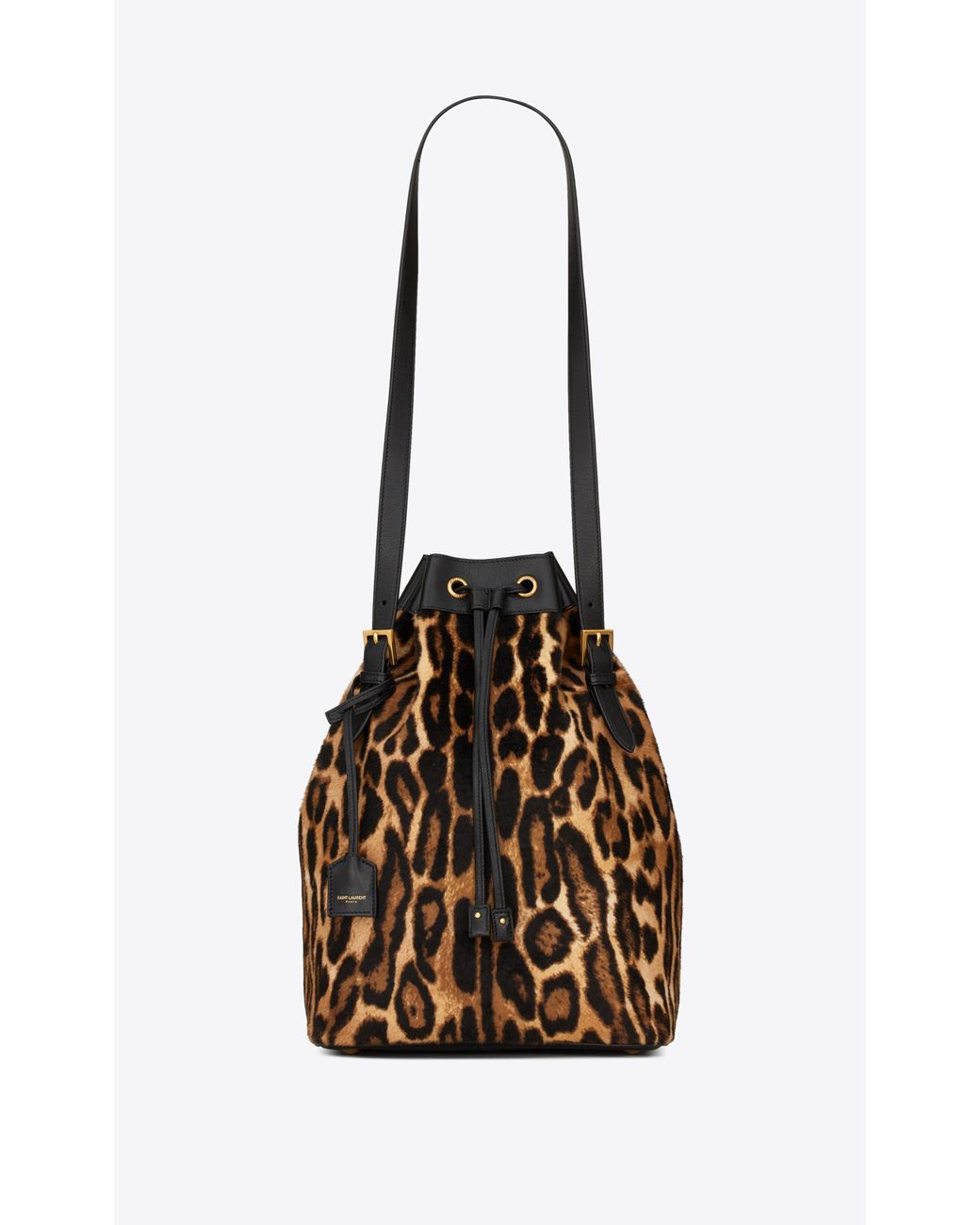 Leopard print bucket bag sale