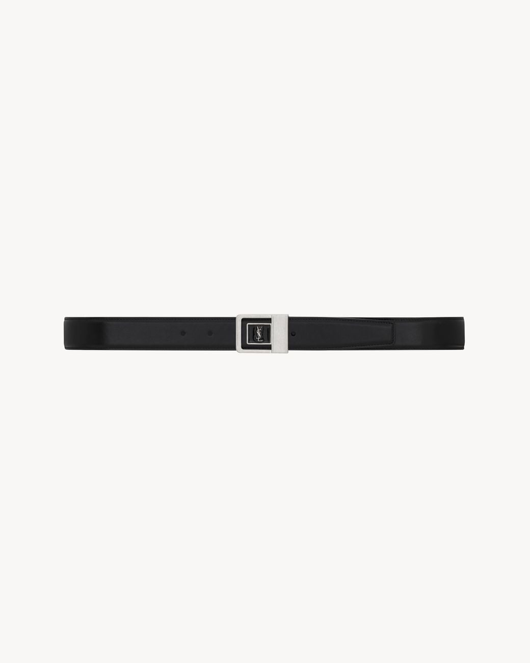 Saint Laurent White La 66 Belt for men