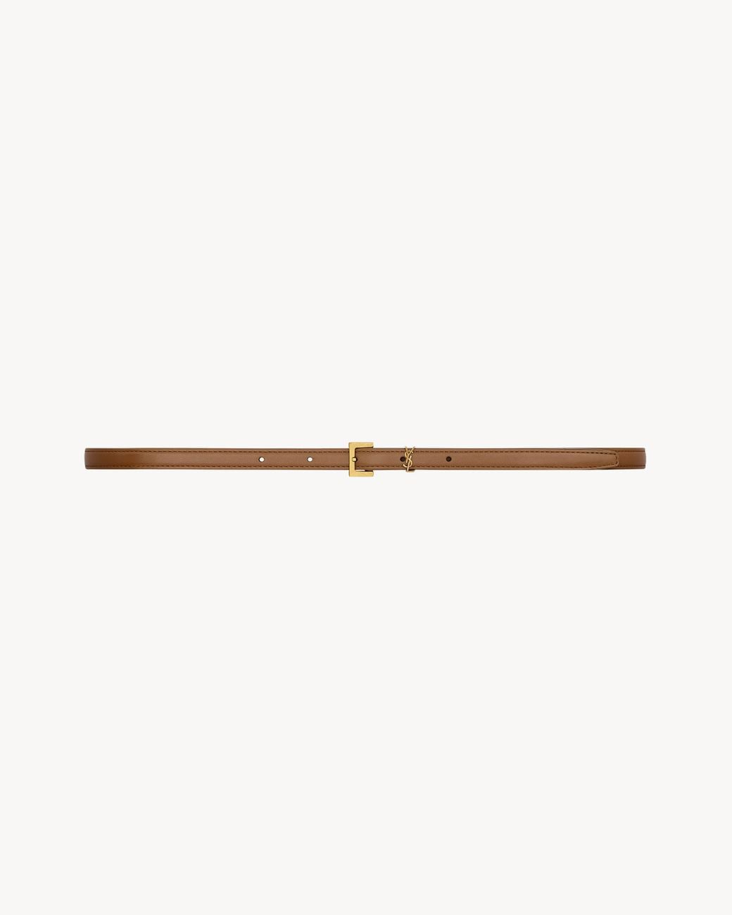 Saint Laurent Natural Cassandre Extra Thin Belt