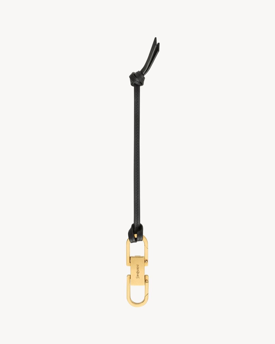 Saint Laurent White Kiss Kiss Key Chain for men