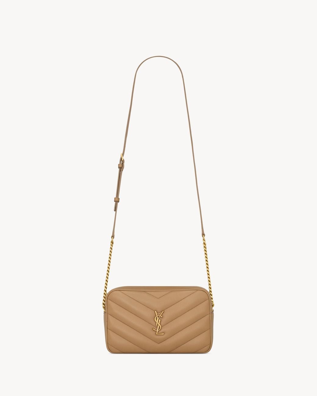 Saint Laurent White Loulou Camera Bag