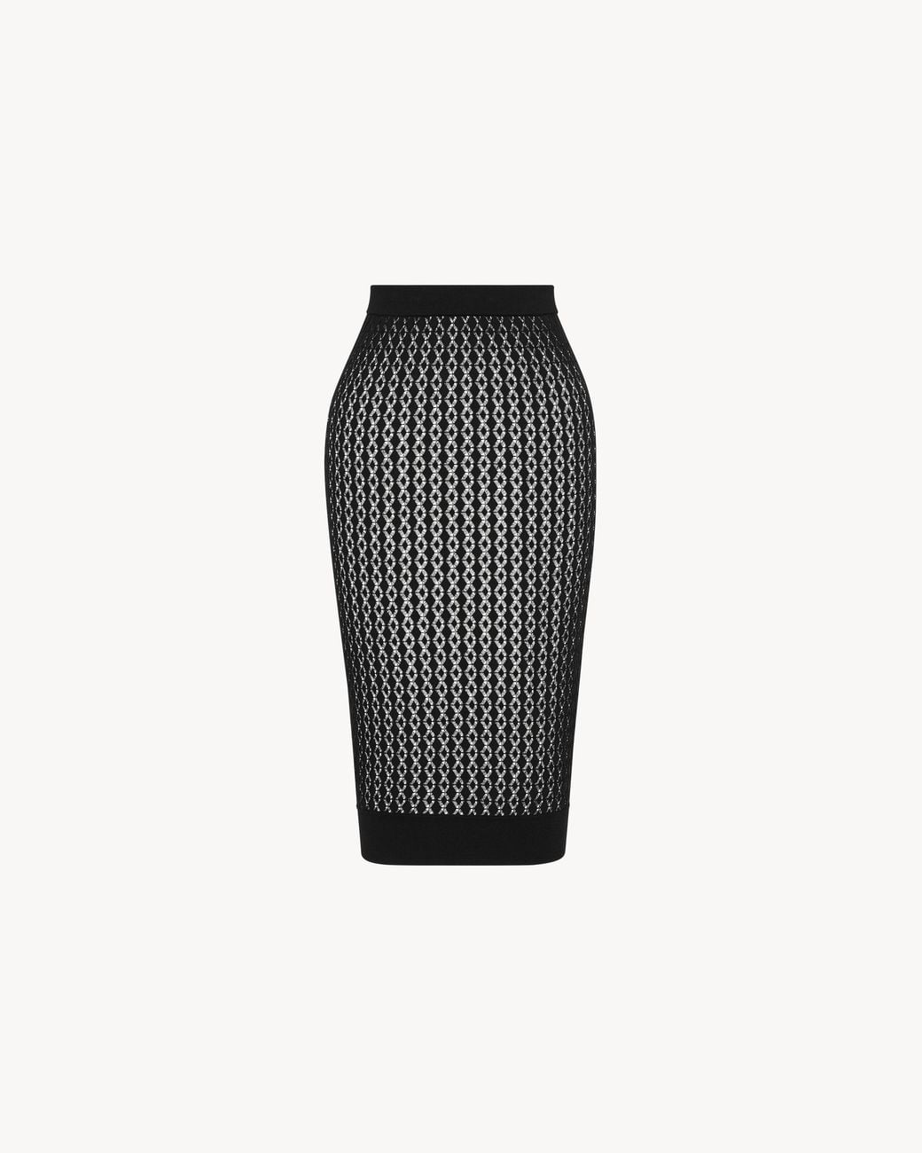 Saint Laurent Black Midi Skirt
