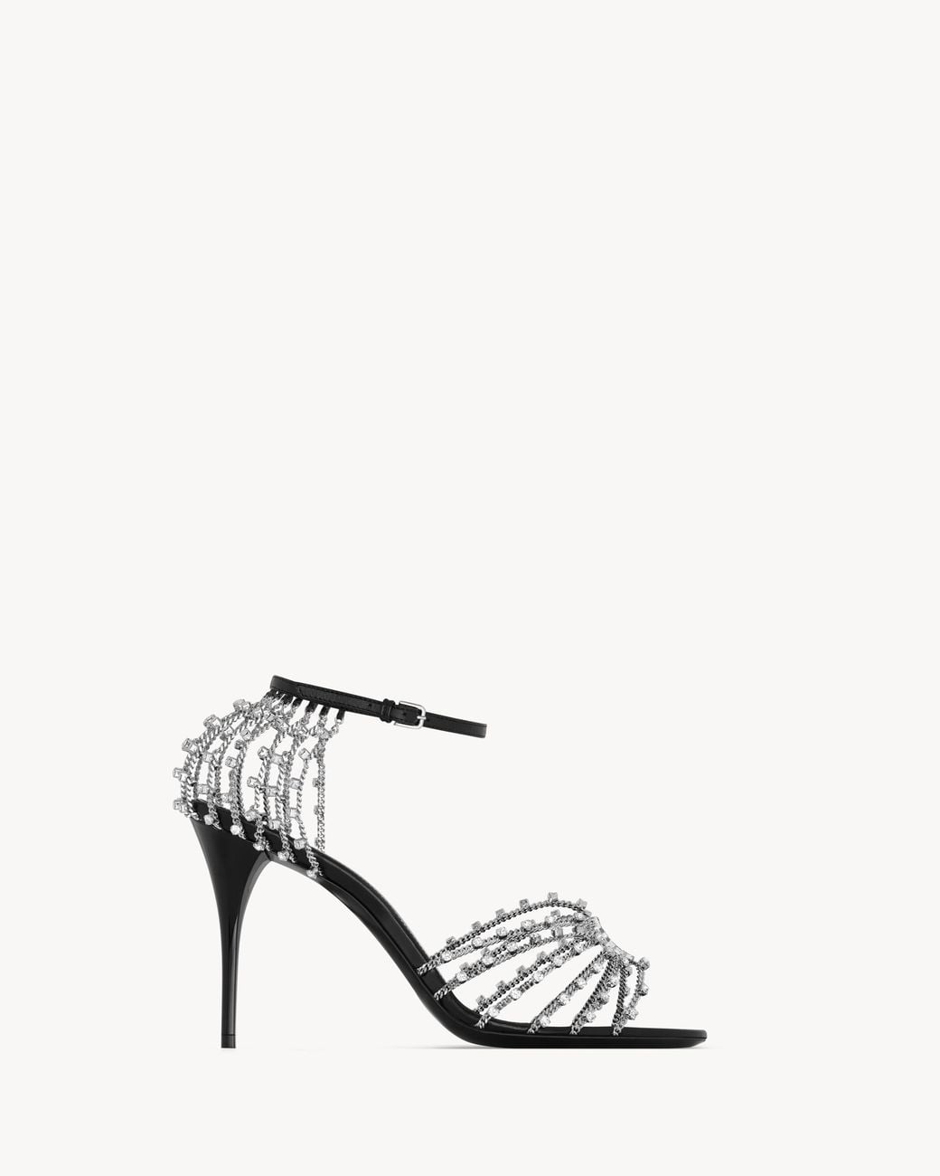 Saint Laurent White Babylone Sandals