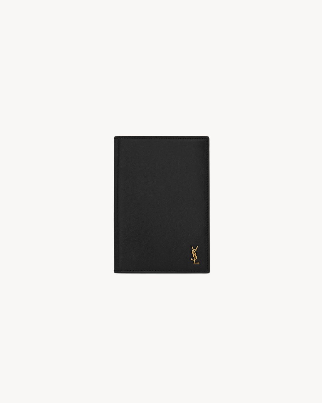 Saint Laurent Black Tiny Cassandre Passport Holder for men
