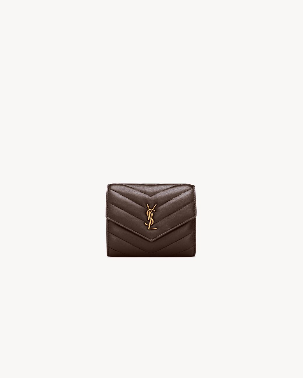 Saint Laurent White Cassandre Multi-Fold Wallet