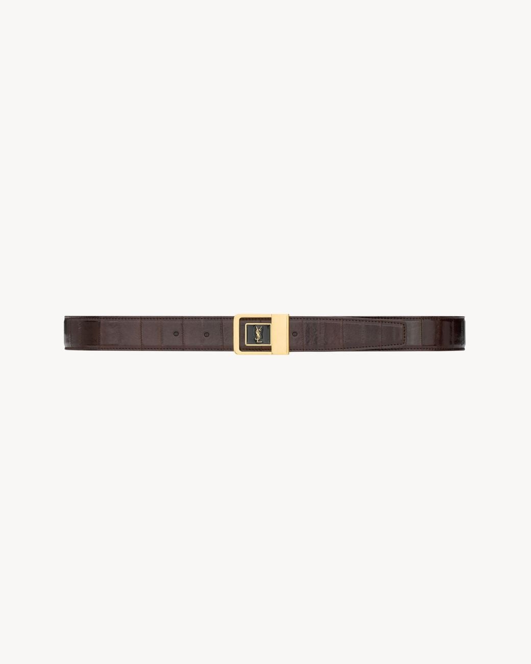 Saint Laurent Natural La 66 Buckle Belt