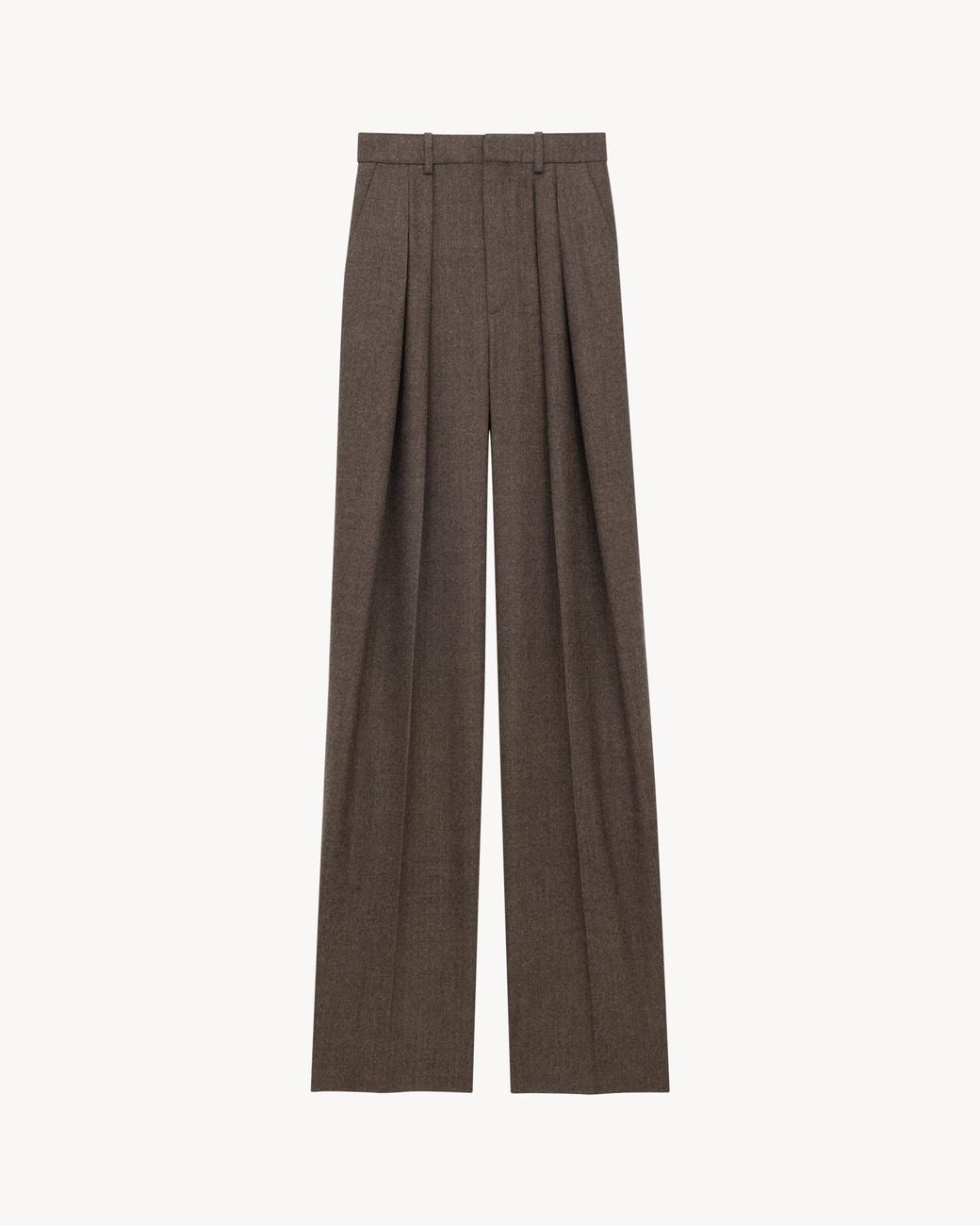 Saint Laurent Brown Saint Laone Sizerent Wide-Leg Pants