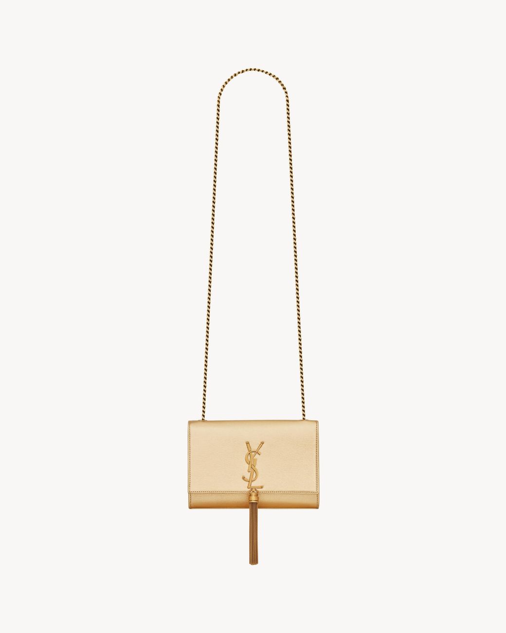Saint Laurent Metallic Kate Small Tassel