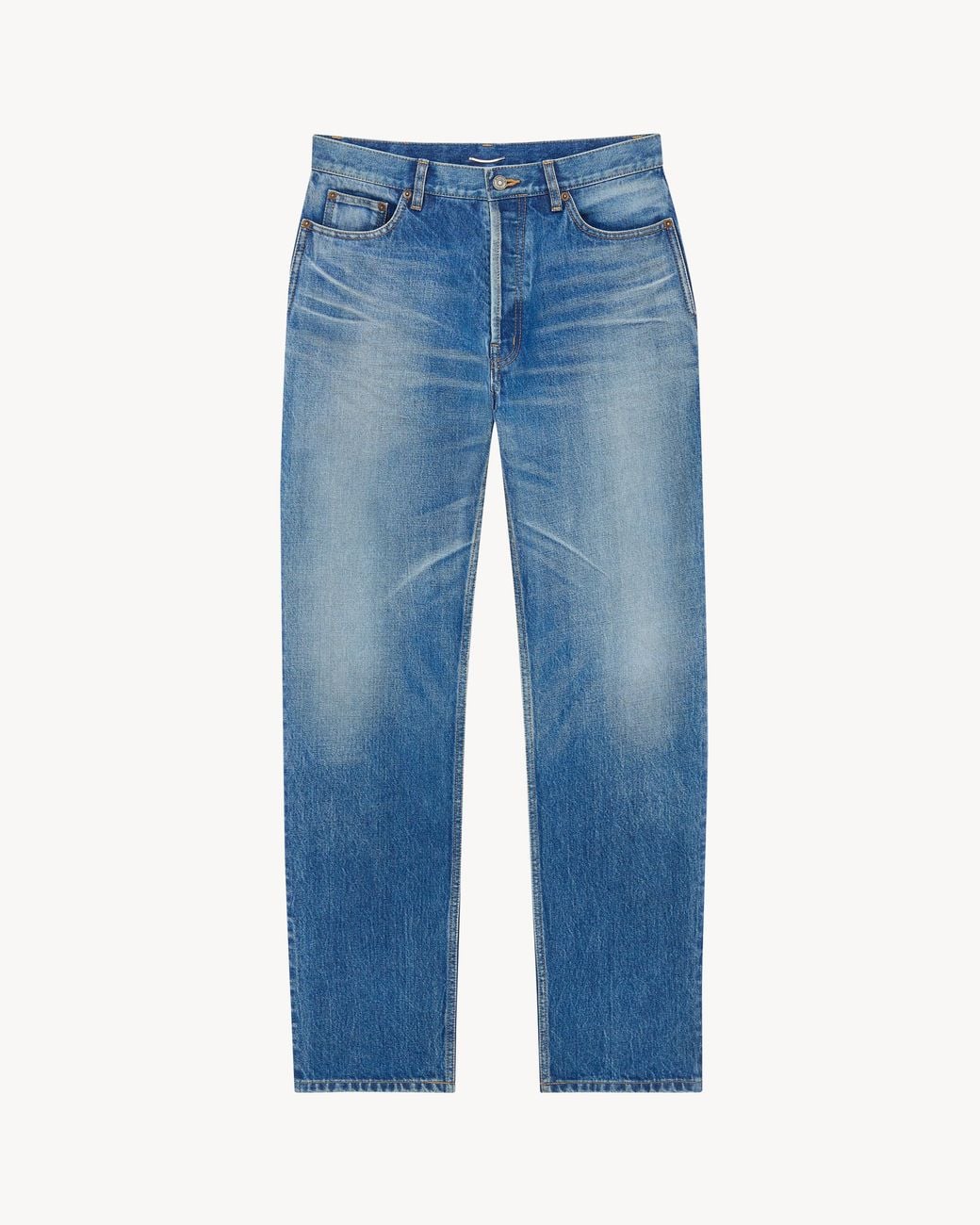 Saint Laurent Blue Tapered High-Rise Jeans for men