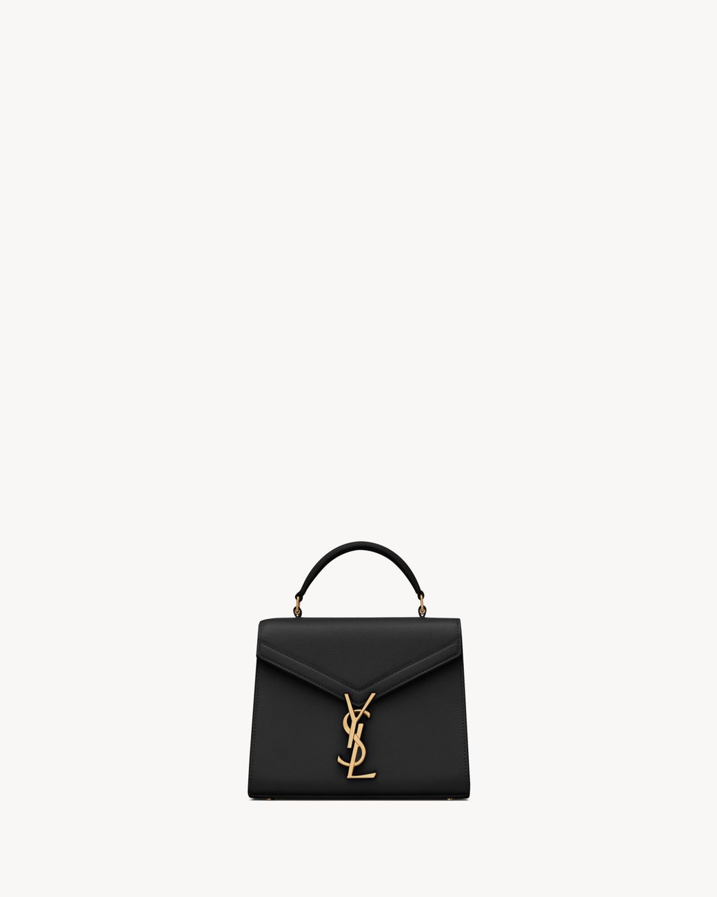 Saint Laurent Cassandra Mini Top Handle Bag in Black Lyst