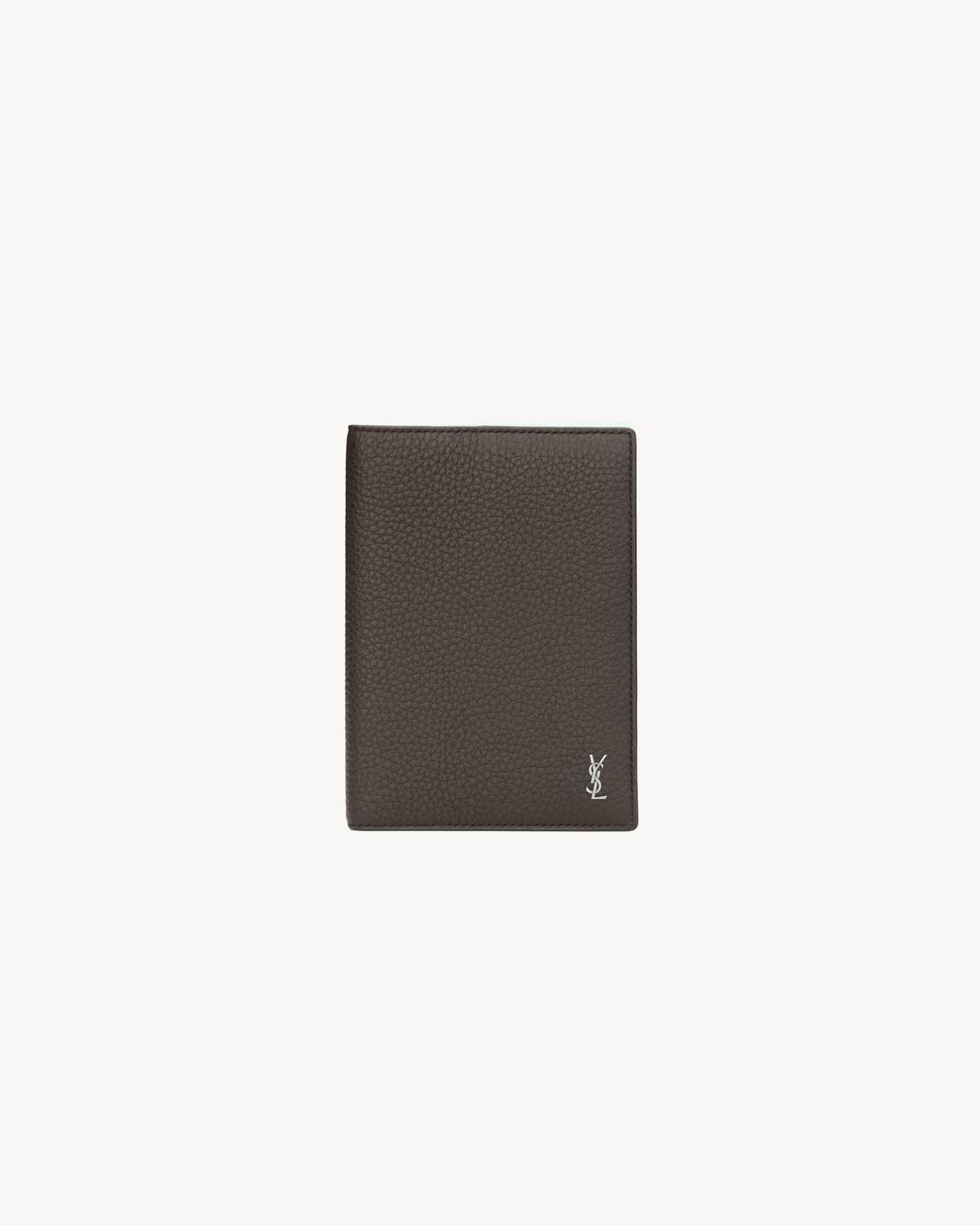 Saint Laurent Gray Tiny Cassandre Passport Case for men
