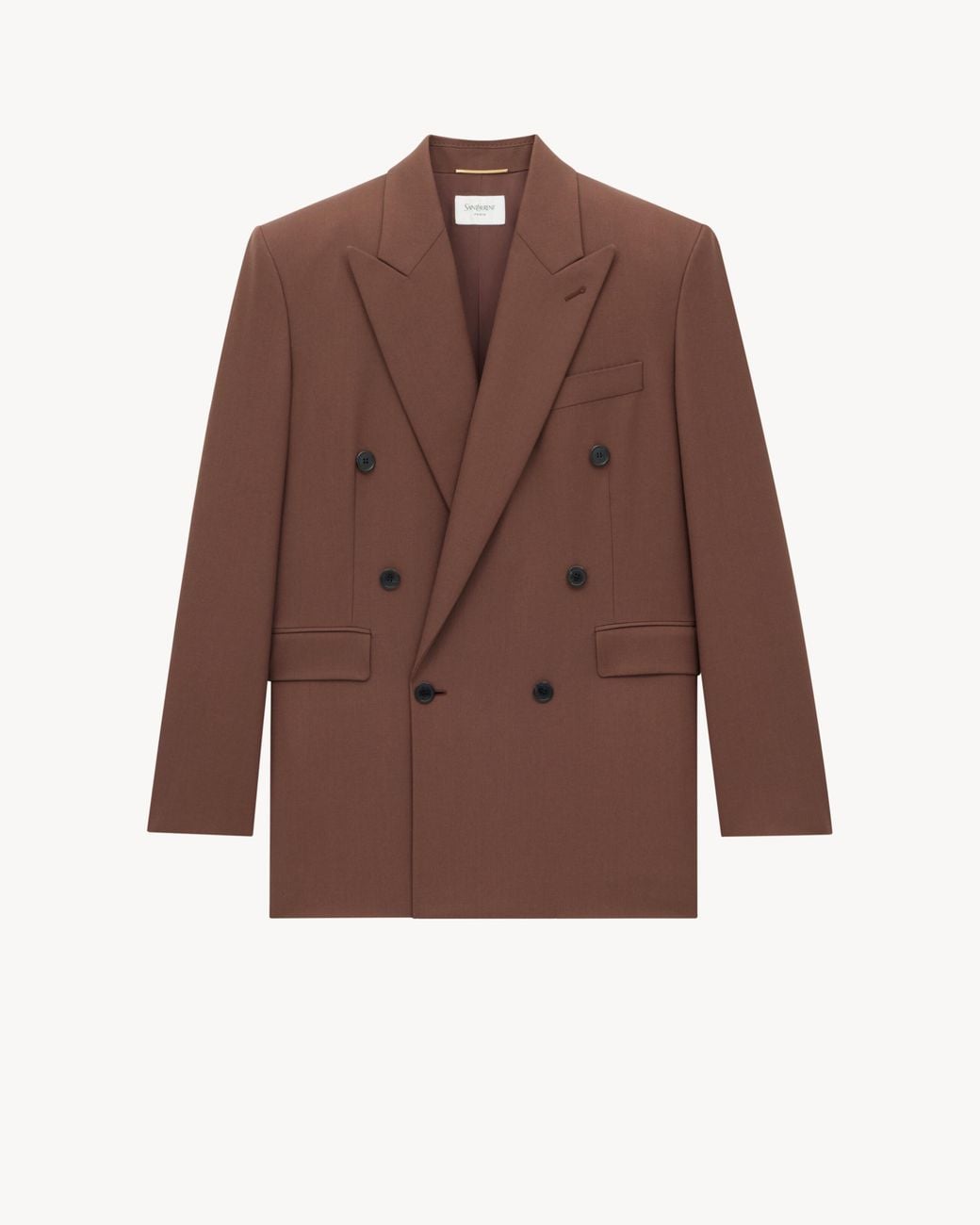 Saint Laurent Brown Double-Breasted Jacket