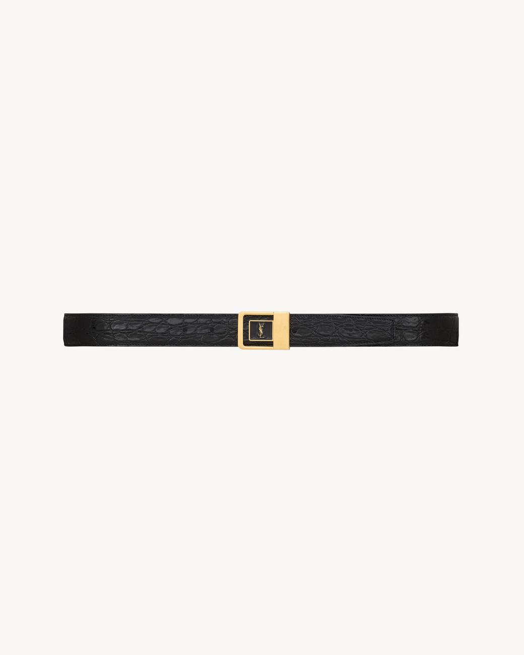 Saint Laurent White La 66 Belt for men