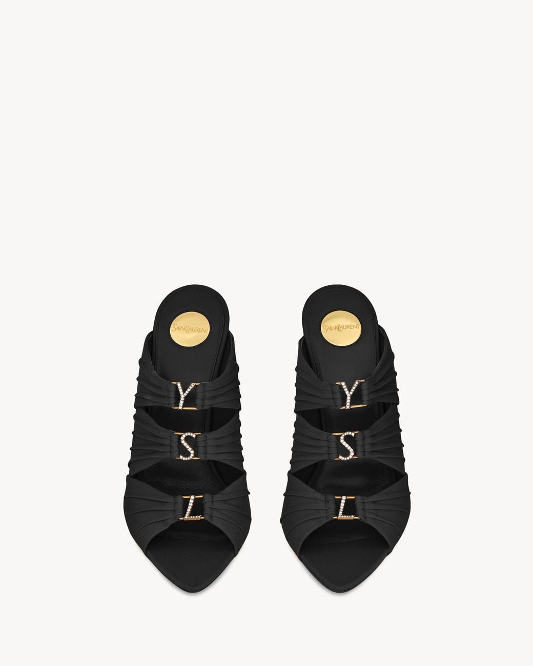 Saint Laurent White Emilie Mules