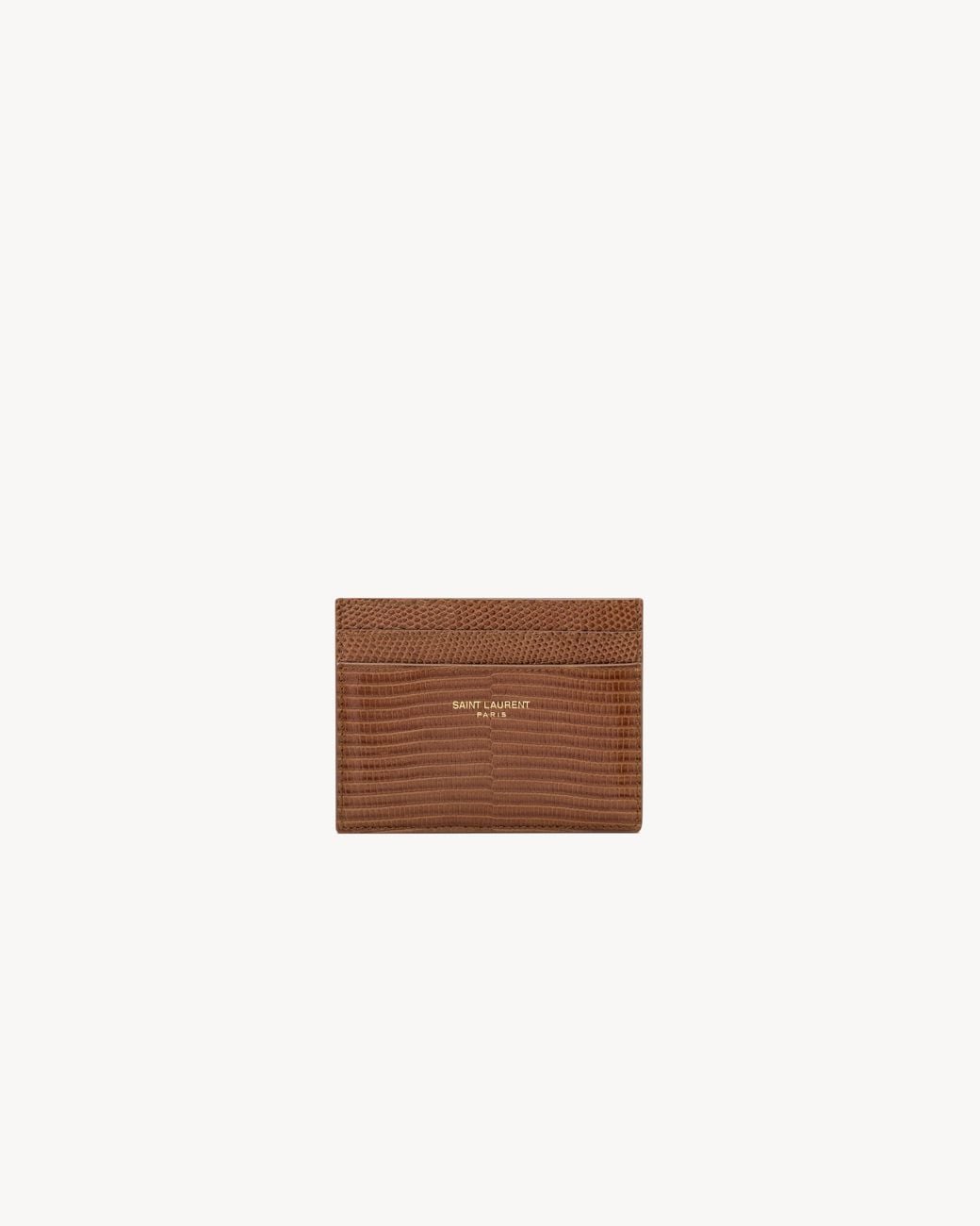 Saint Laurent White Paris Card Case for men