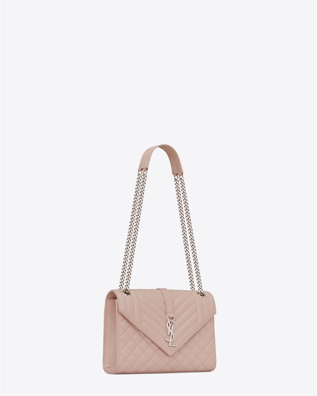 BAG REVIEW: Medium Envelope YSL Bag in Marble Pink 